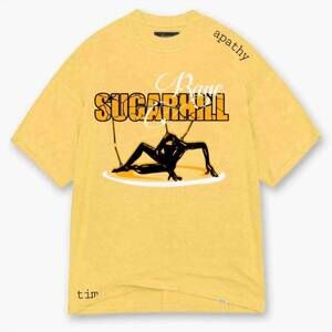 NEW SUGAR HILL men's apathy t shirt in butter yellow